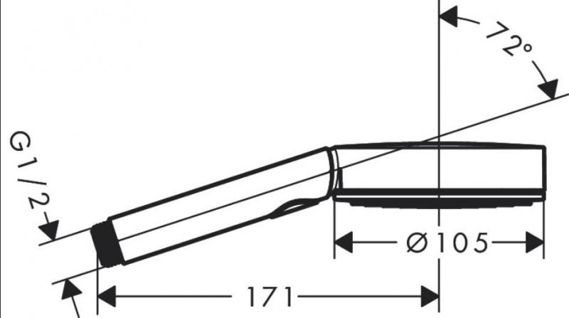 hansgrohe Pulsify Blend 3jet Relaxation h&aring;ndbruser - Krom