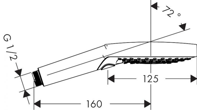 hansgrohe Raindance Select S 120 3jet PowderRain h&aring;ndbruser - Krom