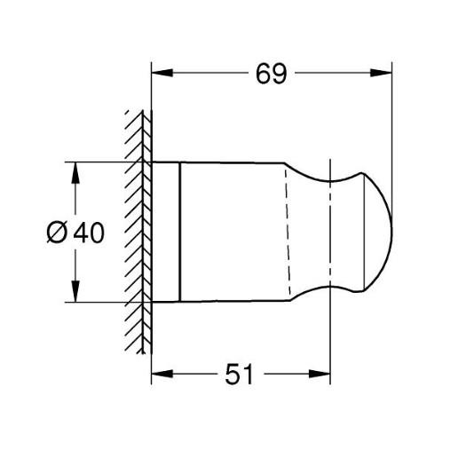 Grohe Vitalio universel bruseholder - Krom Grohe Vitalio universel bruseholder - Krom