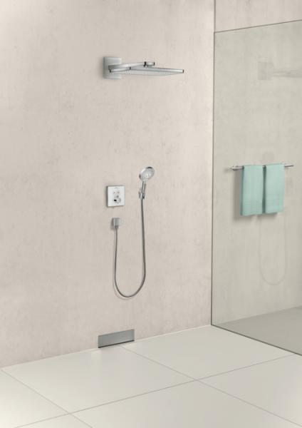 Hansgrohe FixFit Square slangeudtag - B&oslash;rstet sort krom
