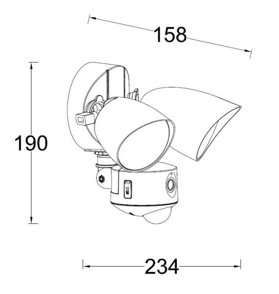 Lutec Security Draco udend&oslash;rslampe m/kamera, lyd og sensor
