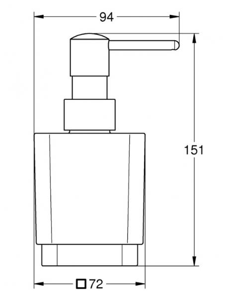Grohe Selection Cube sæbedispenser af glas Grohe Selection Cube sæbedispenser af glas