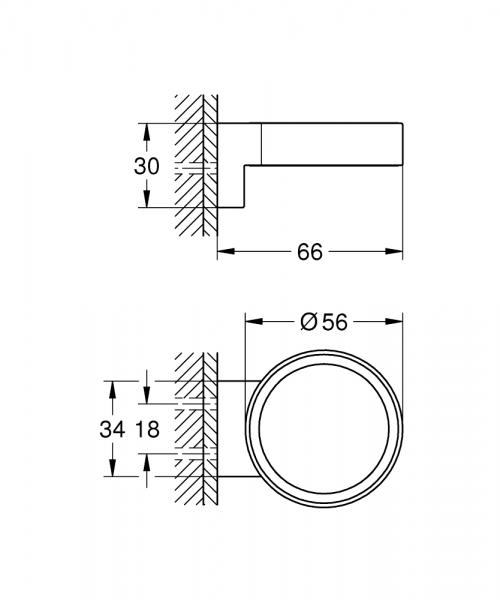 Grohe Selection holder - Børstet hard graphite Grohe Selection holder - Børstet hard graphite