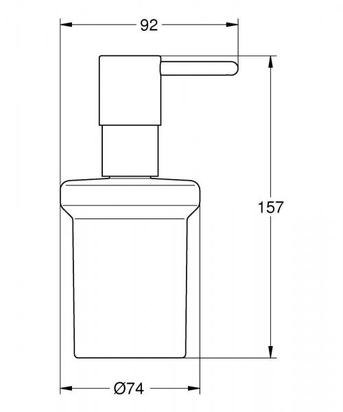Grohe Essentials s&aelig;bedispenser - Poleret warm sunset