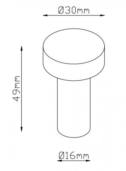 Lavabo Luna h&aring;ndkl&aelig;dekrog - Stor model - 2 stk - Krom
