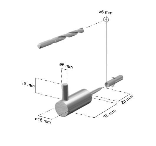 Cool Line h&aring;ndkl&aelig;dekrog m/tap - Matb&oslash;rstet st&aring;l