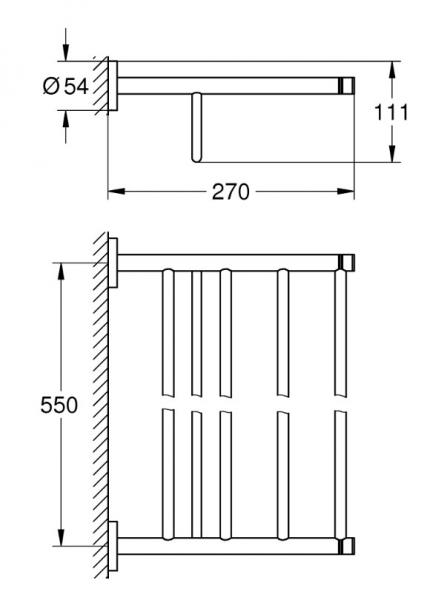 Grohe Essentials multih&aring;ndkl&aelig;destang - 550 mm - Steel