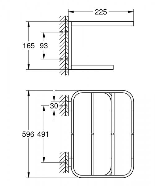 Grohe Selection multi h&aring;ndkl&aelig;destang - Poleret hard graphite