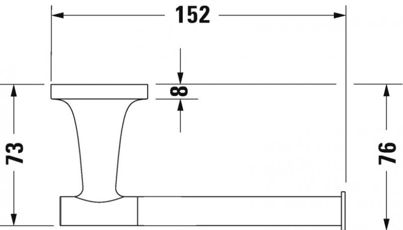 Duravit Starck T toiletpapirholder - Krom Duravit Starck T toiletpapirholder - Krom