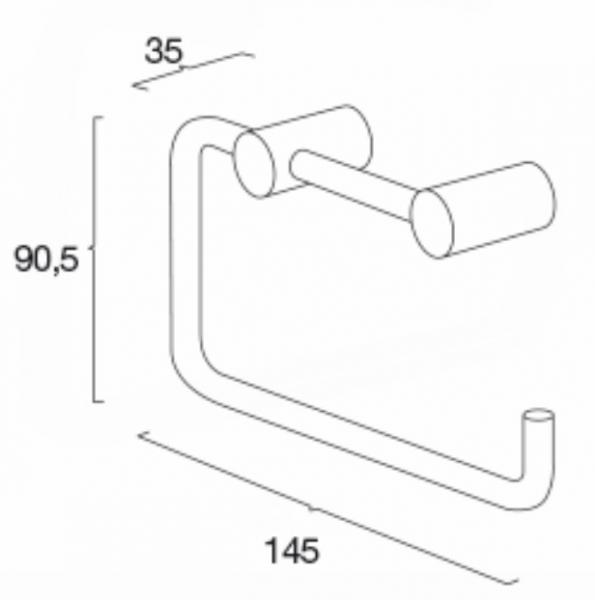 Pressalit toiletpapirholder - Børstet messing Pressalit toiletpapirholder - Børstet messing