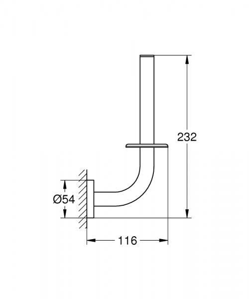 Grohe Essentials reserve toiletrulleholder - Børstet hard graphite Grohe Essentials reserve toiletrulleholder - Børstet hard graphite