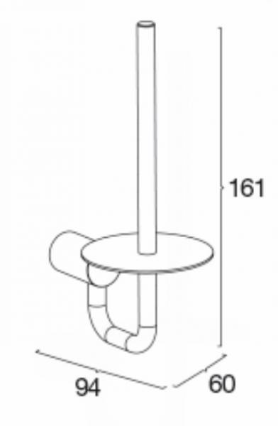 Pressalit reservepapirholder - B&oslash;rstet messing