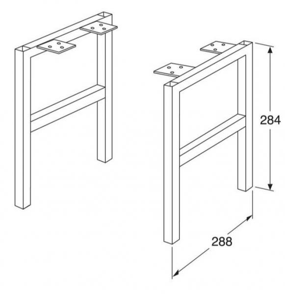 Gustavsberg Artic bens&aelig;t - 32 cm - Mat hvid