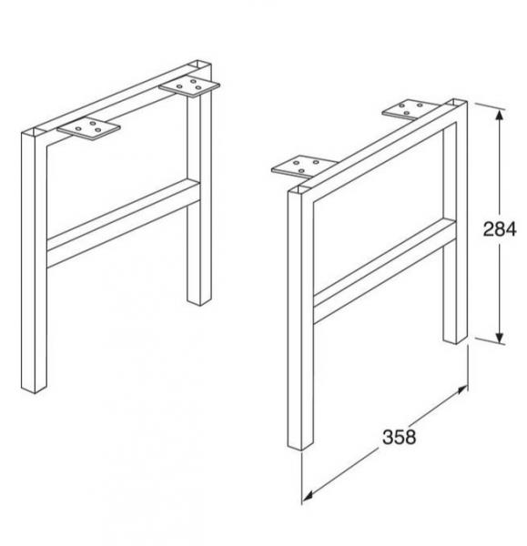 Gustavsberg Artic bens&aelig;t - 35 cm - Mat sort