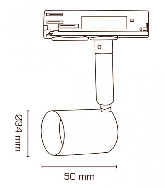 Scan Products Mita 1F spot u. afsk&aelig;rmning &Oslash;34 - Hvid