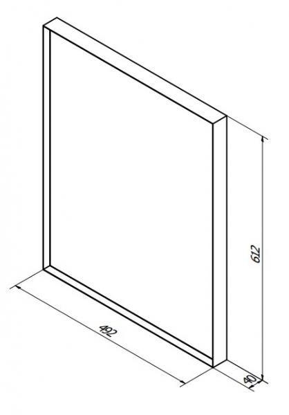 Sanibell Basicline spejl m/mat sort ramme - 50 cm Sanibell Basicline spejl m/mat sort ramme - 50 cm