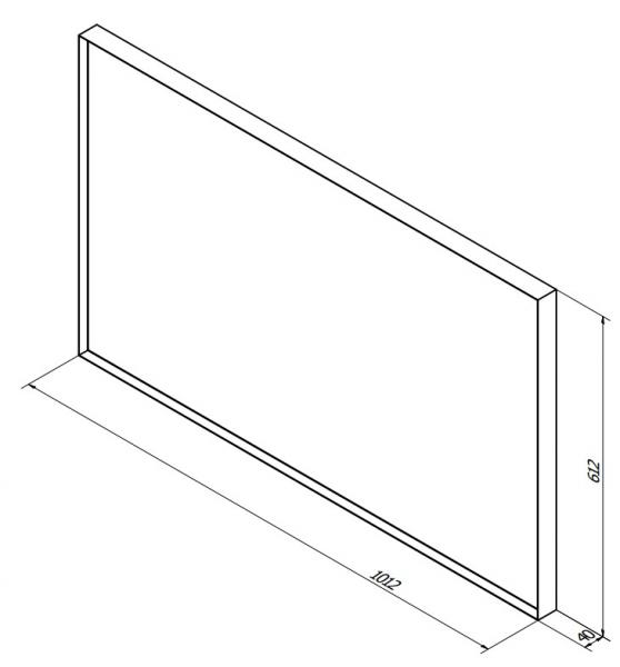 Sanibell Basicline spejl m/mat sort ramme - 100 cm Sanibell Basicline spejl m/mat sort ramme - 100 cm