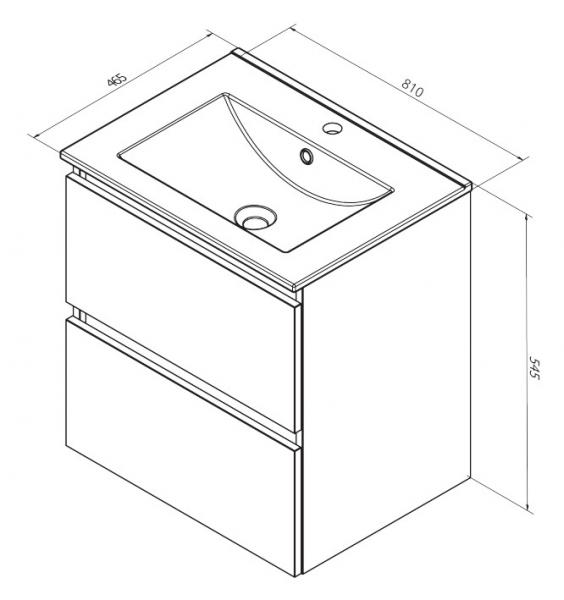Sanibell Online 80 m&oslash;belpakke  - Mat sort - Flatpack