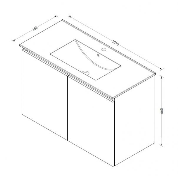 Sanibell Online 101 møbelsæt m/grebsfri låger - Mat antracit - Flatpack Sanibell Online 101 møbelsæt m/grebsfri låger - Mat antracit - Flatpack