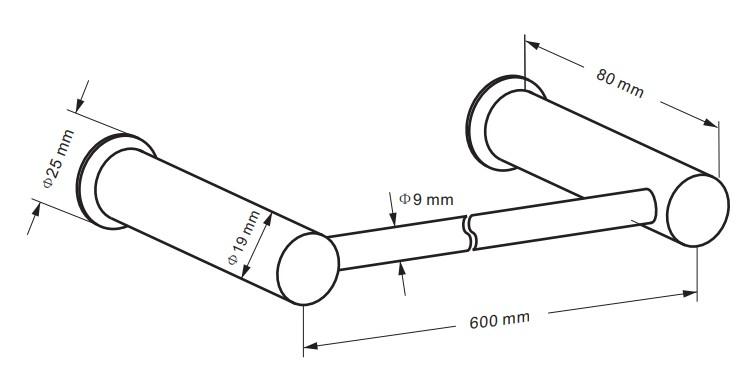 Cassøe håndklædestang 60 cm - Mat sort Cassøe håndklædestang 60 cm - Mat sort