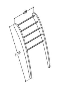 Dansani Mobile h&aring;ndkl&aelig;deholder 105x48 cm Hvid Mat