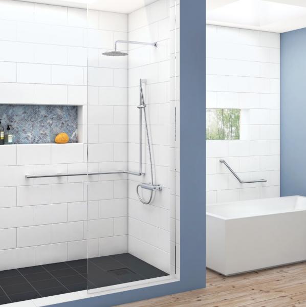 Smedbo Living badekarsgreb - Enkel - Krom Smedbo Living badekarsgreb - Enkel - Krom