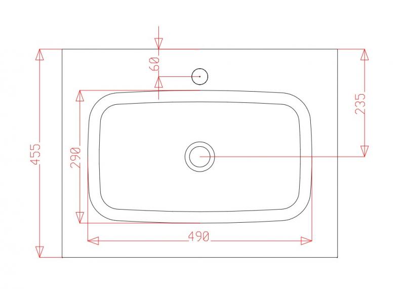 Bath 61 møbelvask i glas - Mat hvid Bath 61 møbelvask i glas - Mat hvid
