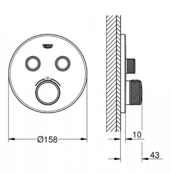 Grohe komplet indbygningspakke til badekar inkl termostat - Børstet Warm Sunset Grohe komplet indbygningspakke til badekar inkl termostat - Børstet Warm Sunset