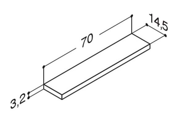 Dansani Luna hylde 70 - Mat hvid Dansani Luna hylde 70 - Mat hvid