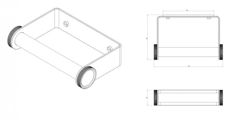 Toni Copenhagen toiletrulleholder - Bruneret Toni Copenhagen toiletrulleholder - Bruneret