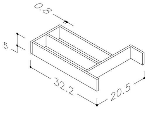 Strømberg Rumdeler massiv eg 32 - 1 styk Strømberg Rumdeler massiv eg 32 - 1 styk
