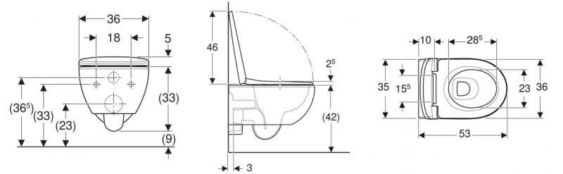 Geberit Selnova Premium toiletpakke m/sæde, lav cisterne og hvid betjening Geberit Selnova Premium toiletpakke m/sæde, lav cisterne og hvid betjening