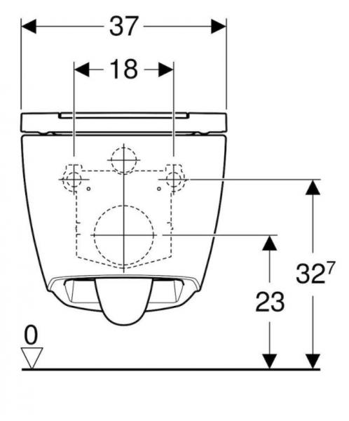 Geberit ONE RIMLess toiletpakke inkl. s&aelig;de m/soft-close, cisterne og kobber betjening