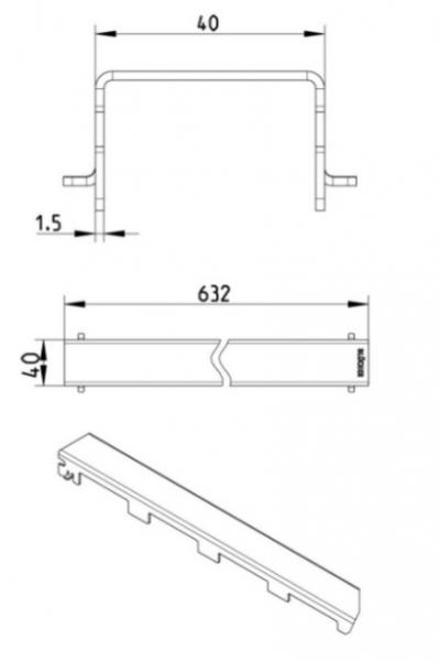Blucher Waterline 700 mm afl&oslash;b m/Copenhagen Line rist - Sort