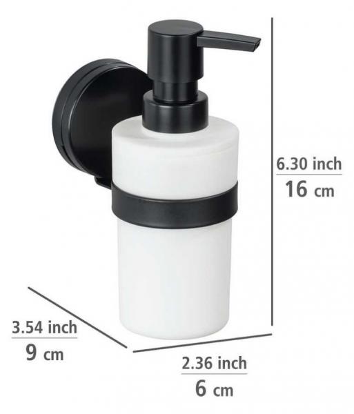 Wenko Pavia sæbedispenser til væg - Mat sort - Skruefri Wenko Pavia sæbedispenser til væg - Mat sort - Skruefri