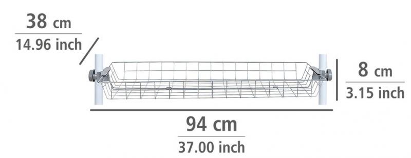 Wenko Hercules tr&aring;dhylder 94 cm - 2 stk - Gr&aring;