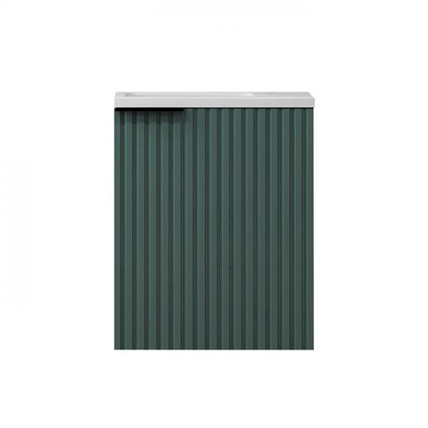 Nortiq Verona 40 One-box møbelsæt m/låge og spejl - Støvet grøn Nortiq Verona 40 One-box møbelsæt m/låge og spejl - Støvet grøn