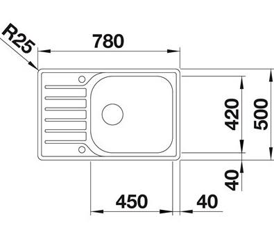 Blanco Lantos XL6S-IF Compact MX k&oslash;kkenvask - Rustfrit st&aring;l