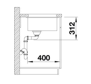 Blanco Subline 700-U k&oslash;kkenvask - Soft white