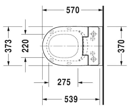 Duravit ME by Starck Rimless hængeskål til sensowash sæde Duravit ME by Starck Rimless hængeskål til sensowash sæde