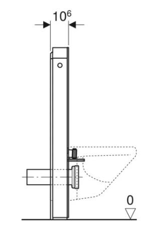Geberit Monolith cisternemodul v&aelig;gh&aelig;ngt toilet 101 cm Skifer