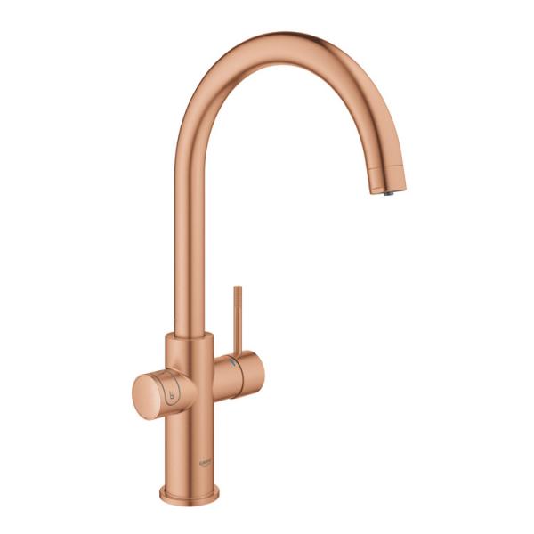 Grohe Blue Home k&oslash;kkenbatteri m/C-tud - B&oslash;rstet warm sunset