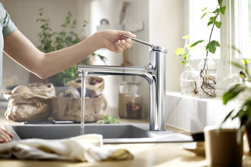 hansgrohe Zesis M33 k&oslash;kkenarmatur 160 m/udtr&aelig;k 2jet - Krom