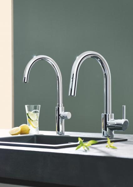 Grohe NEW Concetto k&oslash;kkenarmatur m/udtr&aelig;k og Dual spray - Krom