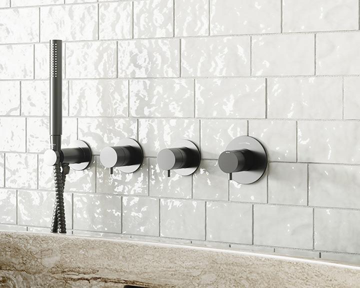 Damixa Silhouet BS 1 komplet badekararmatur til indbygning - Gunmetal Damixa Silhouet BS 1 komplet badekararmatur til indbygning - Gunmetal