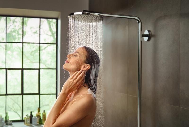 hansgrohe Raindance Select S 240 PowderRain brusesystem - Poleret guldoptik