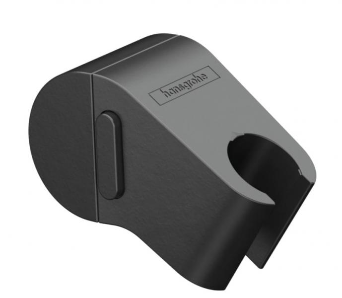Hansgrohe WallStoris brusestang m/holder - Kan limes - Mat sort Hansgrohe WallStoris brusestang m/holder - Kan limes - Mat sort