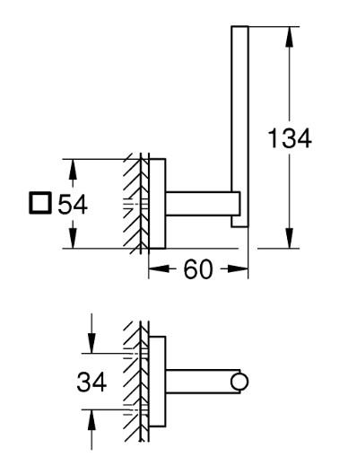 Grohe Start Cube reservepapirholder - Supersteel Grohe Start Cube reservepapirholder - Supersteel