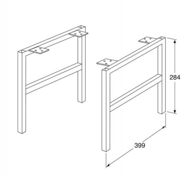 Gustavsberg Artic bens&aelig;t - 39 cm- Mat hvid