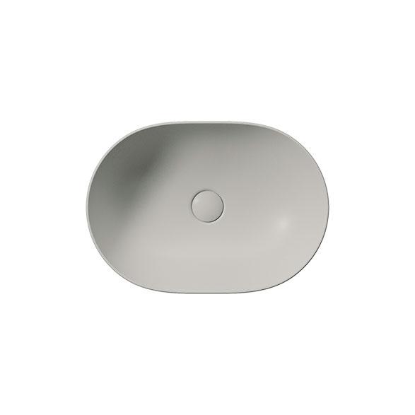 GSI Pura 50 oval fritstående bowlevask - Uden hanehul - Cenere GSI Pura 50 oval fritstående bowlevask - Uden hanehul - Cenere